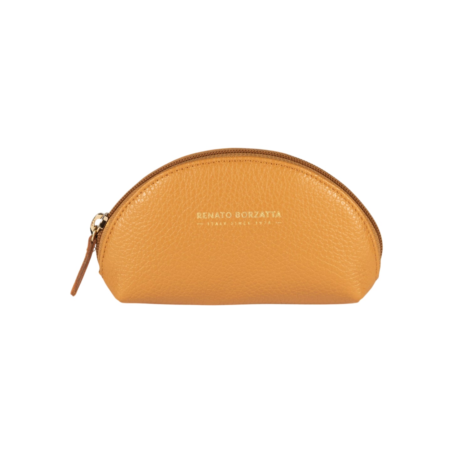 RB1089CQ | Pochette a Mezzaluna Made in Italy in Vera Pelle grana Dollaro. Colore Cuoio