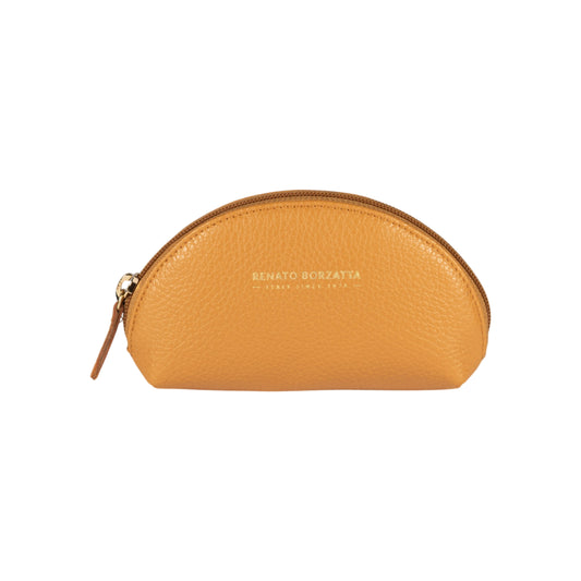 RB1089CQ | Pochette a Mezzaluna Made in Italy in Vera Pelle grana Dollaro. Colore Cuoio