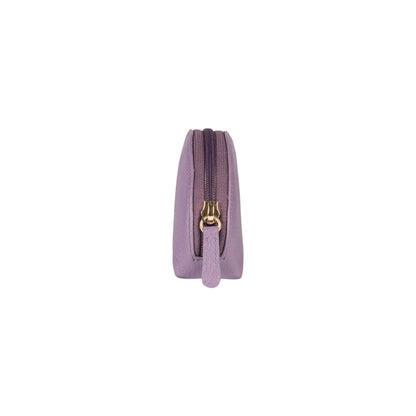 RB1089Y | Pochette a Mezzaluna Made in Italy in Vera Pelle grana Dollaro. Colore Viola