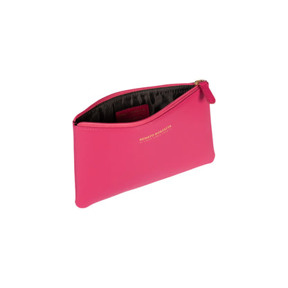 RB1090BE | Busta Necessaire Made in Italy in Vera Pelle Liscia Opaca. Colore Fuxia