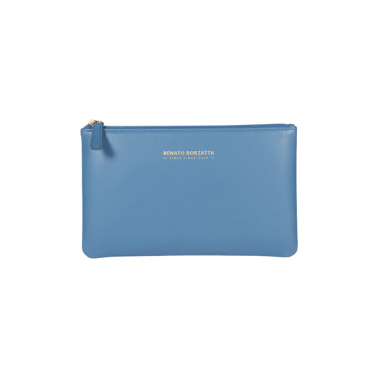 RB1090CP | Busta Necessaire Made in Italy in Vera Pelle Liscia Opaca. Colore Glicine