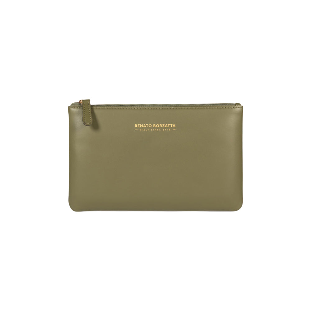 RB1090E | Busta Necessaire Made in Italy in Vera Pelle Liscia Opaca. Colore Verde