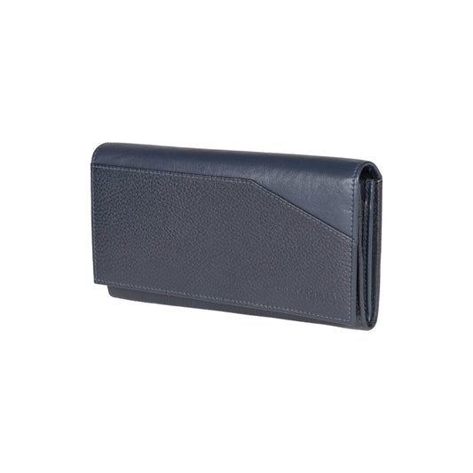 K10203DB | Men's wallet in genuine full grain leather, with light grain. Blue colour. Coin pocket. Dimensions when closed: 12.5 x 9.3 x 1 cm. Packaging: Rigid bottom/lid gift box