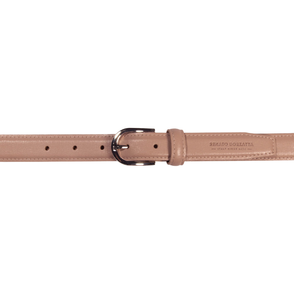 RB4016AU | Cintura Donna Made in Italy in Vera Pelle Saffiano. Colore Cipria