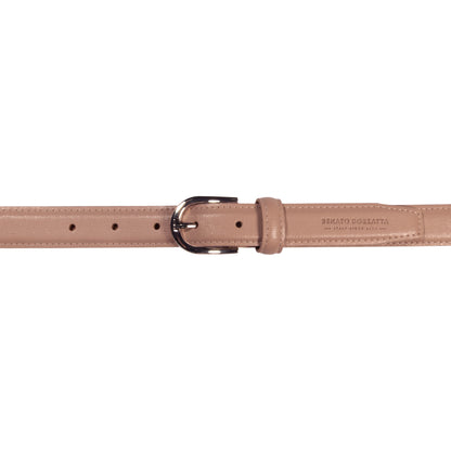 RB4016AU | Cintura Donna Made in Italy in Vera Pelle Saffiano. Colore Cipria