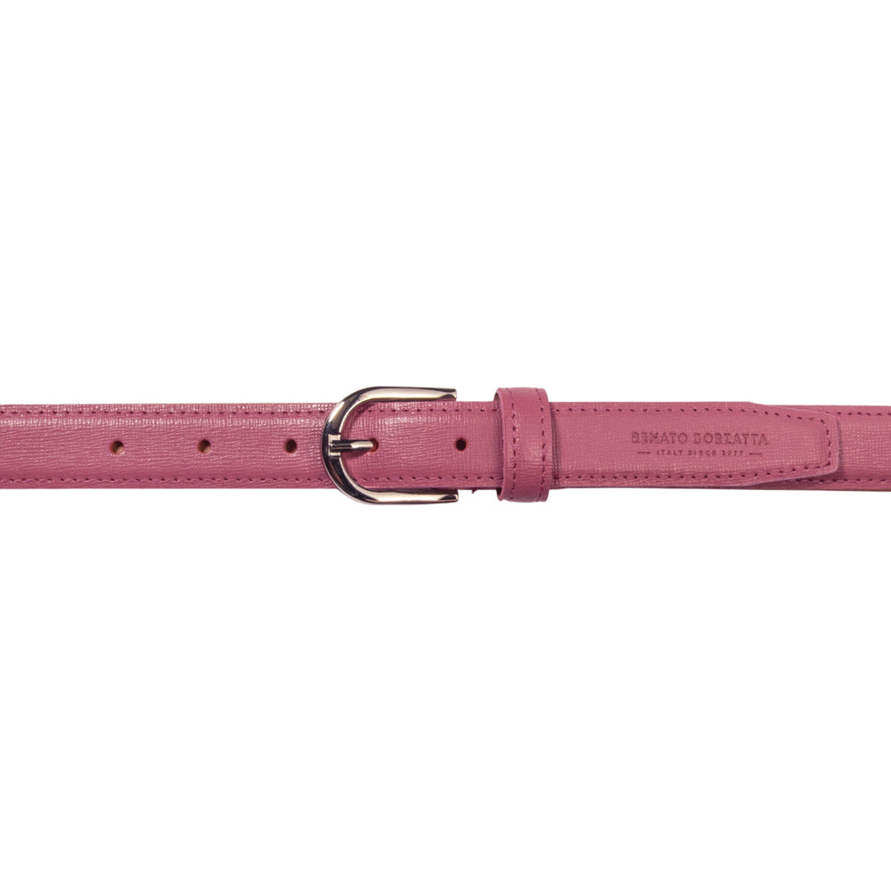 RB4016BS | Cintura Donna Made in Italy in Vera Pelle Saffiano. Colore Peonia