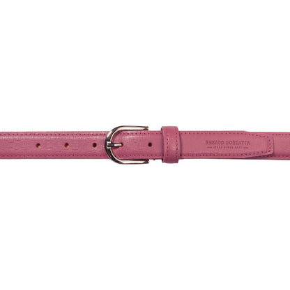 RB4016BS | Cintura Donna Made in Italy in Vera Pelle Saffiano. Colore Peonia