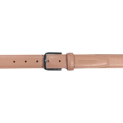 RB4017AU | Cintura Donna Made in Italy in Vera Pelle Saffiano. Colore Cipria