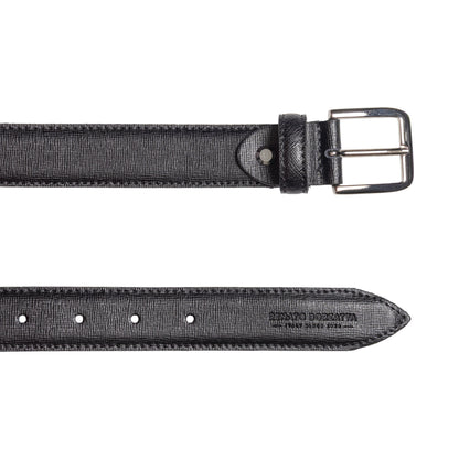 RB4017A | Cintura Donna Made in Italy in Vera Pelle Saffiano. Fibbia in finitura Argento Lucido. Colore Nero. Dimensioni: cm 115 x 3,0 x 0,5 (giro vita cm 100)