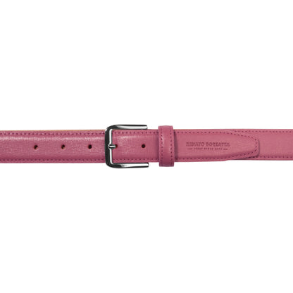 RB4017BS | Cintura Donna Made in Italy in Vera Pelle Saffiano. Colore Peonia