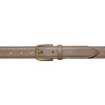 RB4023AQ | Cintura Donna Made in Italy in Vera Pelle grana Dollaro. Fibbia in finitura Oro Lucido. Colore Taupe. Dimensioni: cm 115 x 3,0 x 0,5 (giro vita cm 100)