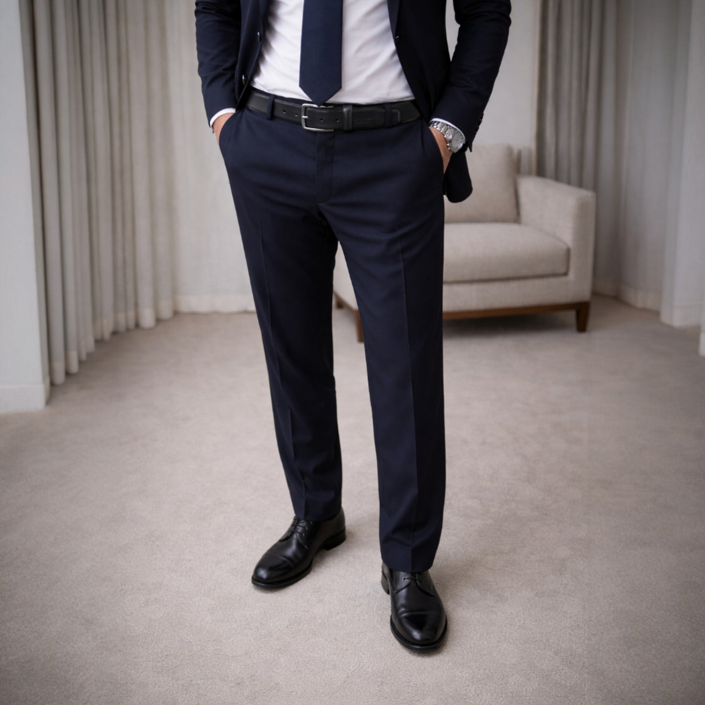 RB4025A | Cintura Uomo Made in Italy in Vero Cuoio Conciato al Vegetale. Fibbia in finitura Canna di Fucile Satinato. Colore Nero. Dimensioni: cm 125 x 3,5 x 0,5 (giro vita cm 110)