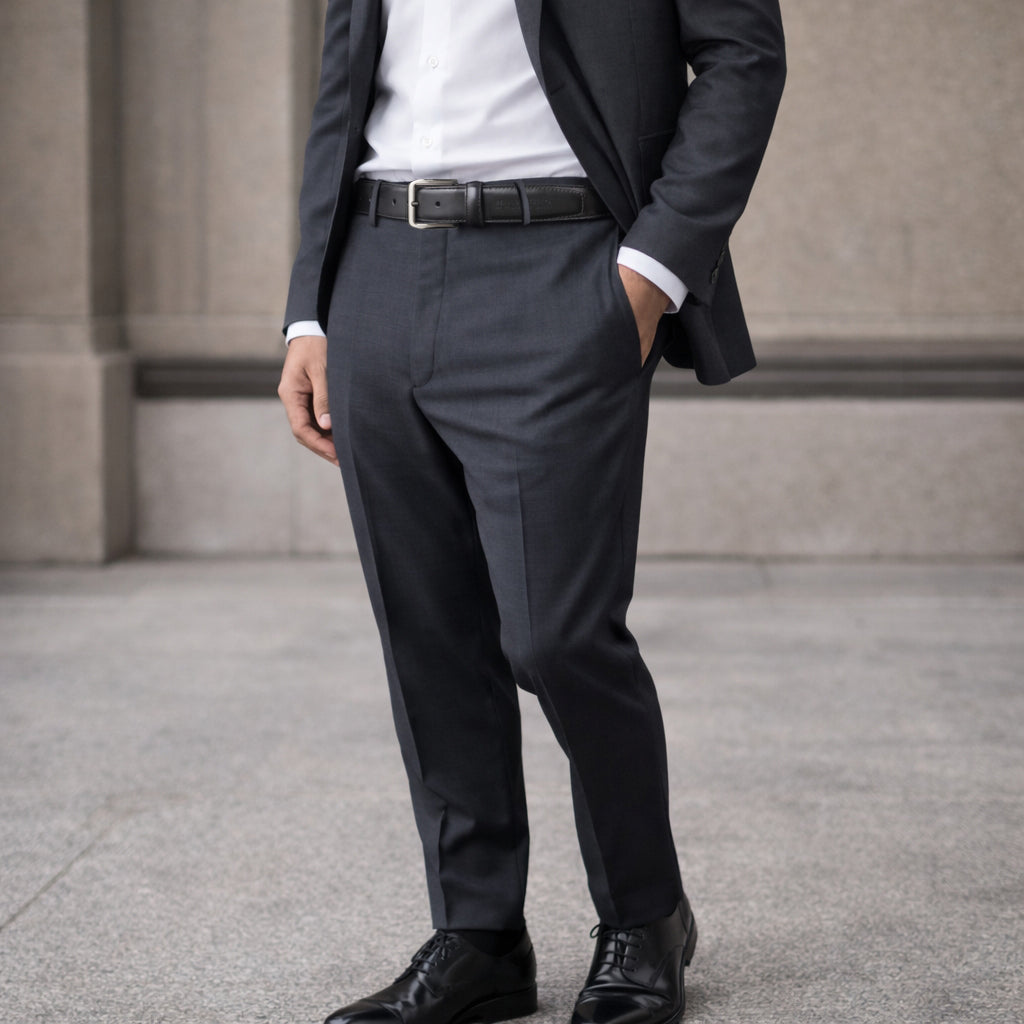 RB4026A | Cintura Uomo Made in Italy in Vera Pelle Spazzolata. Fibbia in finitura Canna di Fucile Satinato. Colore Nero. Dimensioni: cm 125 x 3,5 x 0,5 (giro vita cm 110)