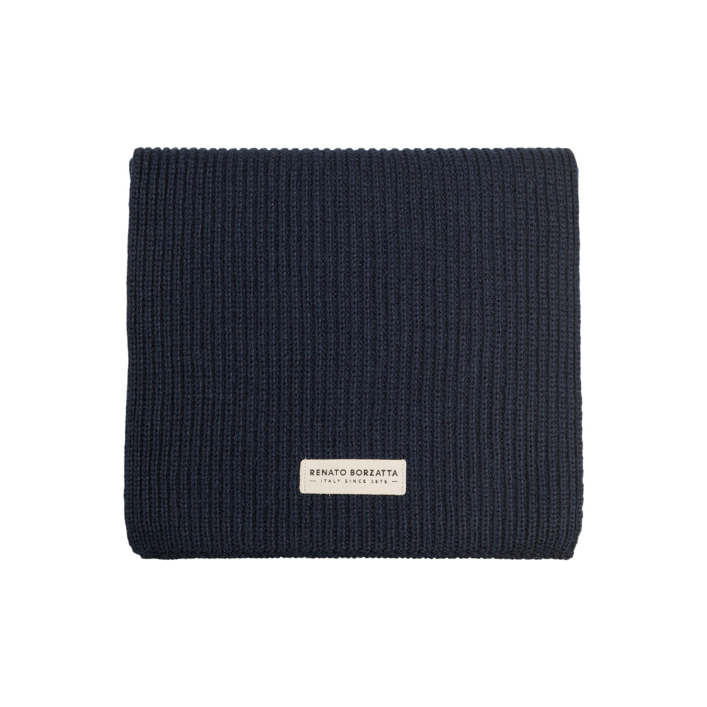 RB5002D | Sciarpa in Maglia CERVINO Misto Lana Made in Italy Col. Blu