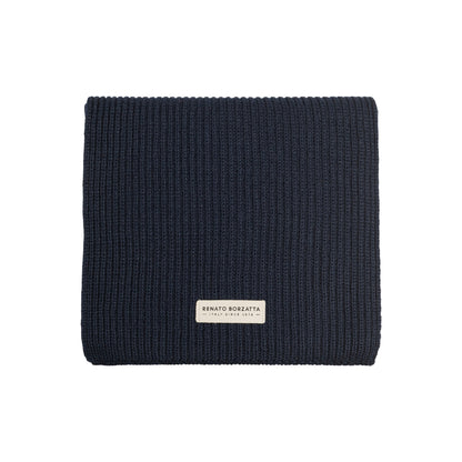 RB5002D | Sciarpa in Maglia CERVINO Misto Lana Made in Italy Col. Blu