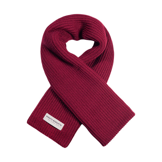 RB5002X | Sciarpa in Maglia CERVINO Misto Lana Made in Italy Col. Bordeaux