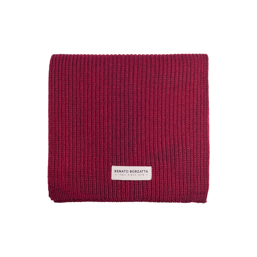 RB5002X | Sciarpa in Maglia CERVINO Misto Lana Made in Italy Col. Bordeaux