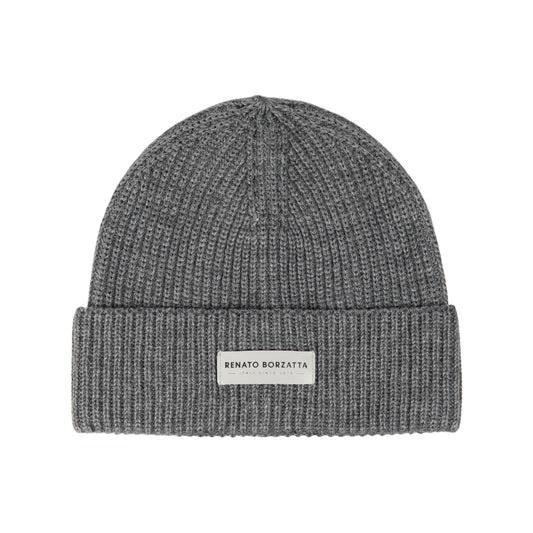 RB5003F | CERVINO Wool Blend Knit Hat Made in Italy. Melange Grey Color - One Size