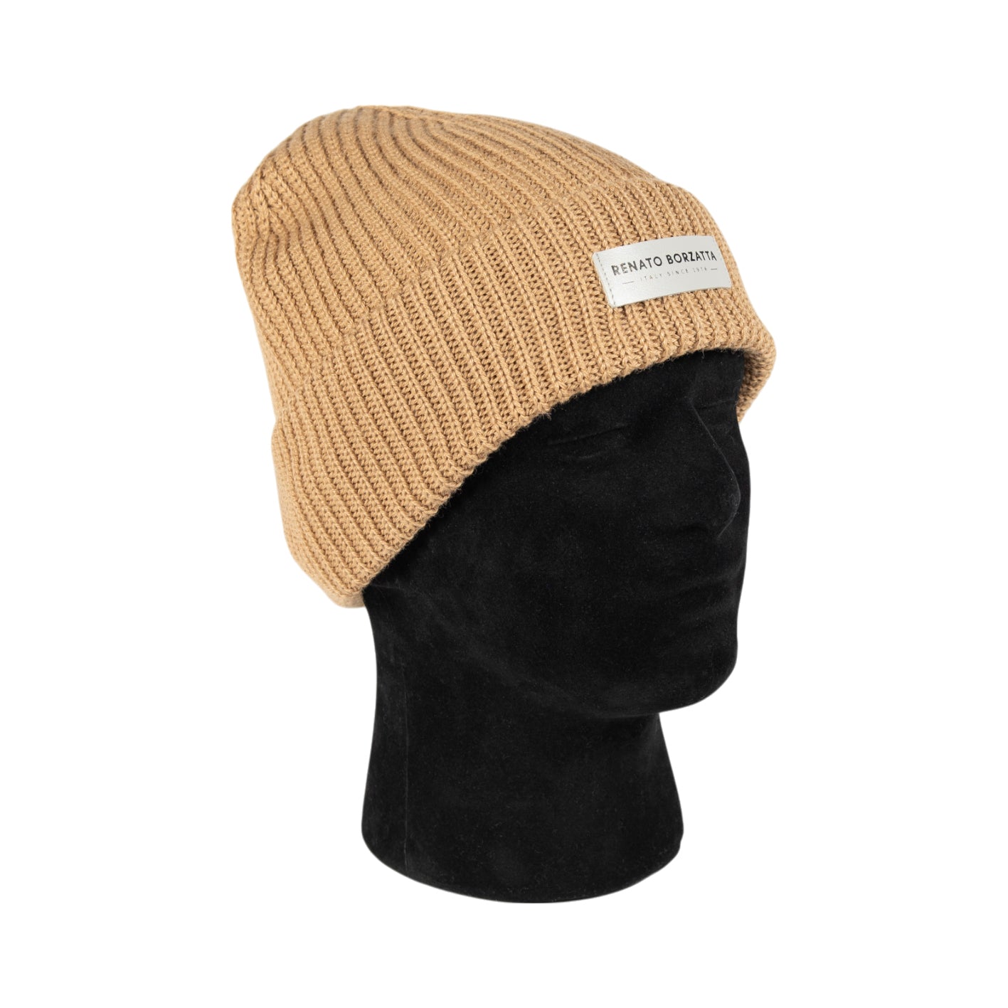 RB5003Z | CERVINO Wool Blend Knit Hat Made in Italy. Camel Color - One Size