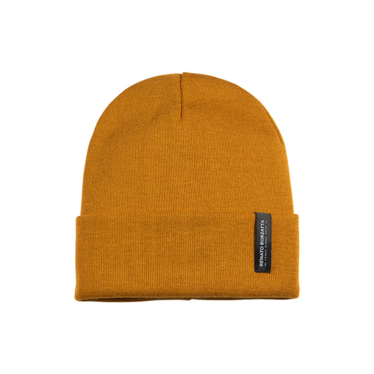 RB5005AR  | Berretto Unisex in Maglia Rasata Tubolare CIMONE Misto Lana Made in Italy. Colore Senape. Taglia Unica