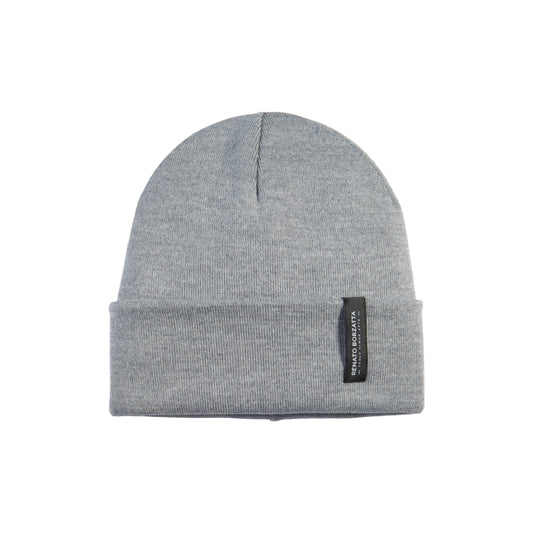 RB5005EA | Berretto Unisex in Maglia Rasata Tubolare CIMONE Misto Lana Made in Italy. Colore Cenere. Taglia Unica
