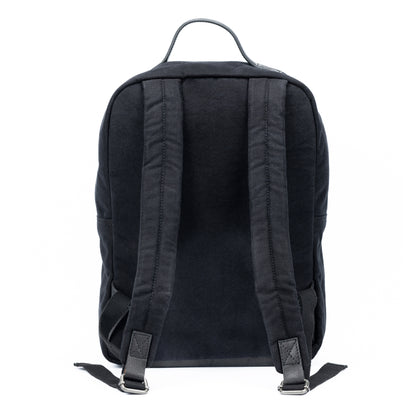 K0023AB | Notebook Backpack - Canvas/Genuine Leather Col. Black