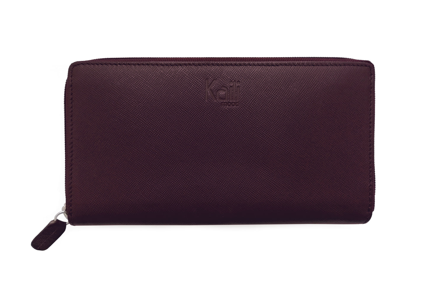 K10838XB | Women's Wallet with Zip Closure - Genuine Leather Col.Bordeax