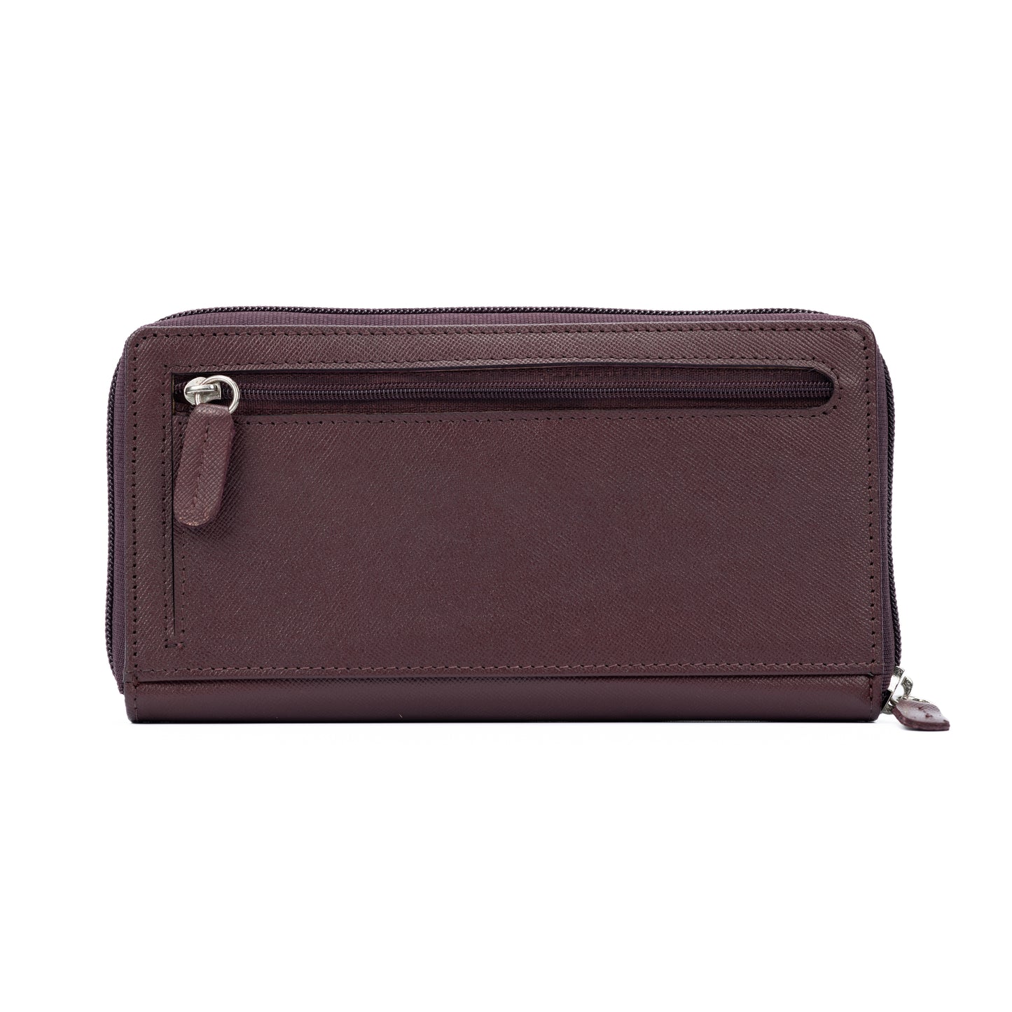 K10838XB | Women's Wallet with Zip Closure - Genuine Leather Col.Bordeax