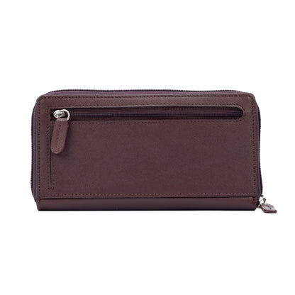 K10838XB | Portafogli Donna in Saffiano Vera Pelle. Colore Bordeaux. 6 slot per carte di credito. Dimensioni da chiuso: cm 18,5 x 10 x 2,5. Confezione: Gift Box rigido fondo/coperchio