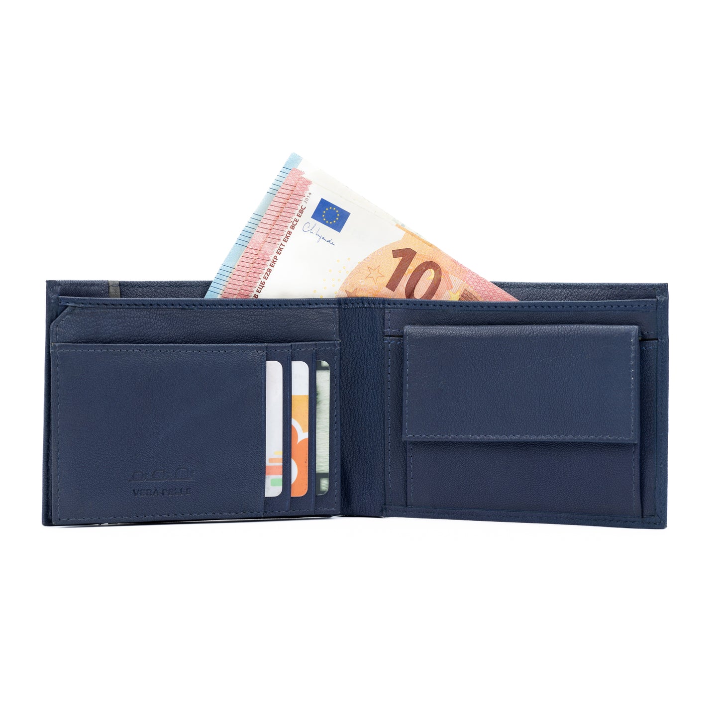 K10904DB | Men's Wallet in Genuine Leather Col. Blue