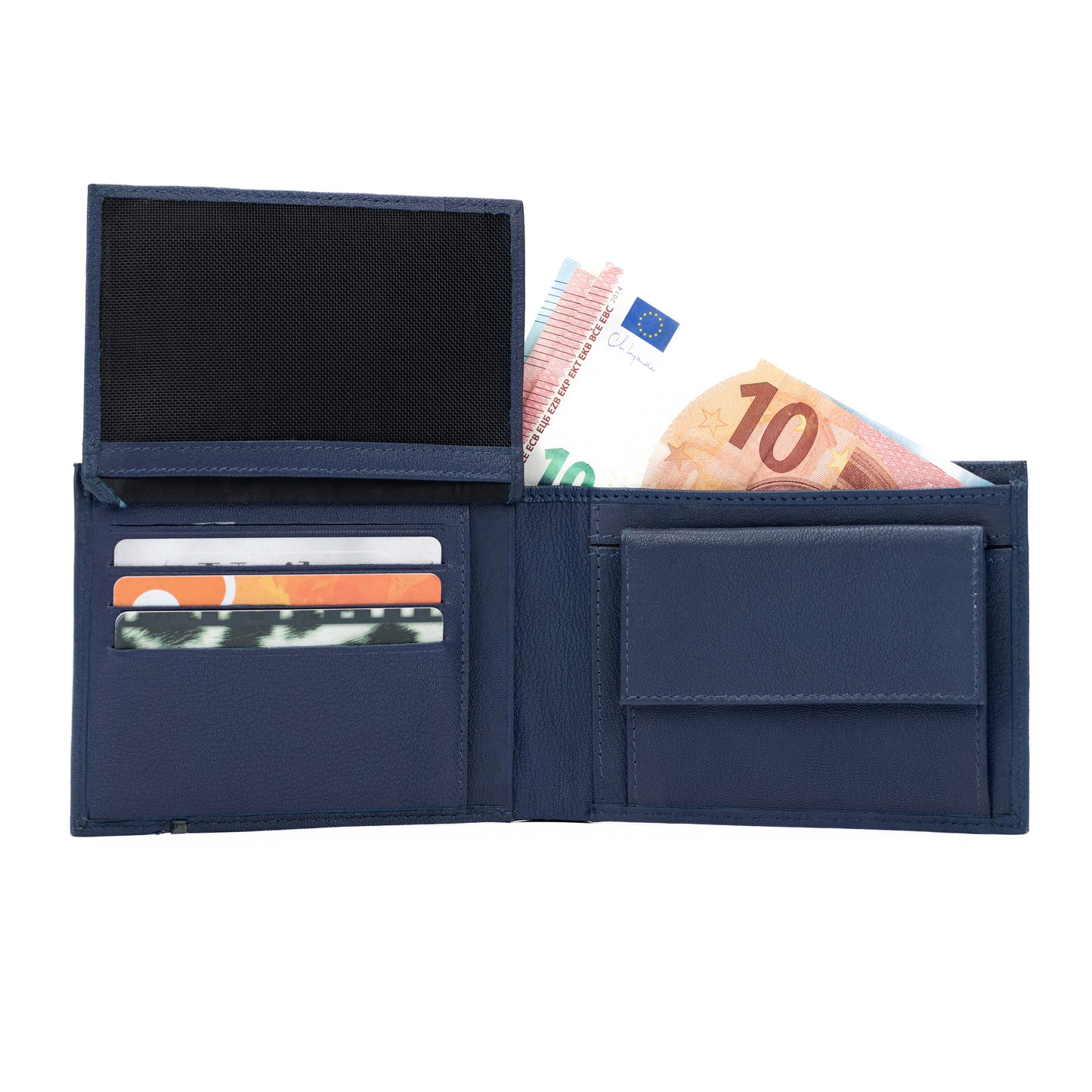 K10904DB | Men's Wallet in Genuine Leather Col. Blue