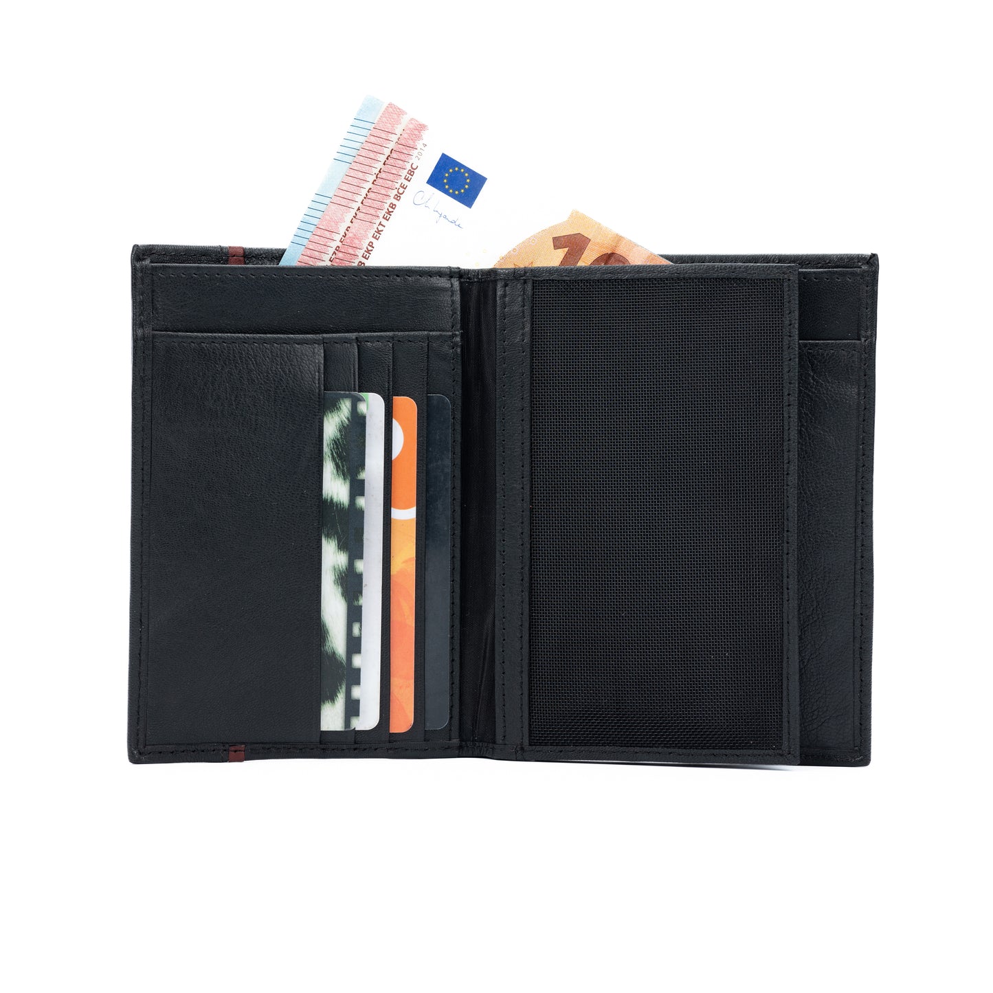 K10909AB | Men's Pocket Wallet in Genuine Leather Col. Black