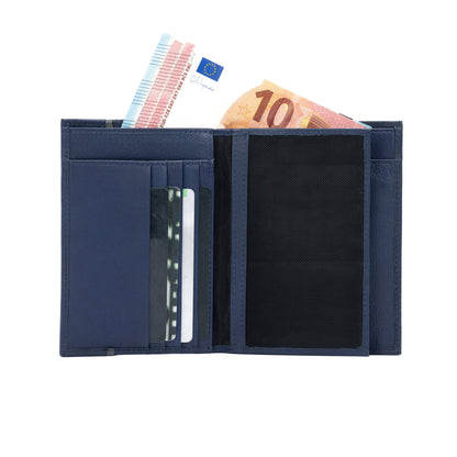 K10909DB | Men's Pocket Wallet in Genuine Leather Col. Blue