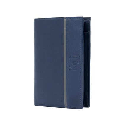 K10909DB | Men's Pocket Wallet in Genuine Leather Col. Blue