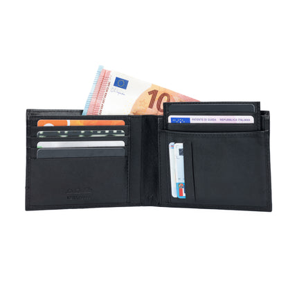 K11006AB | Men's Wallet in Genuine Leather Col. Black