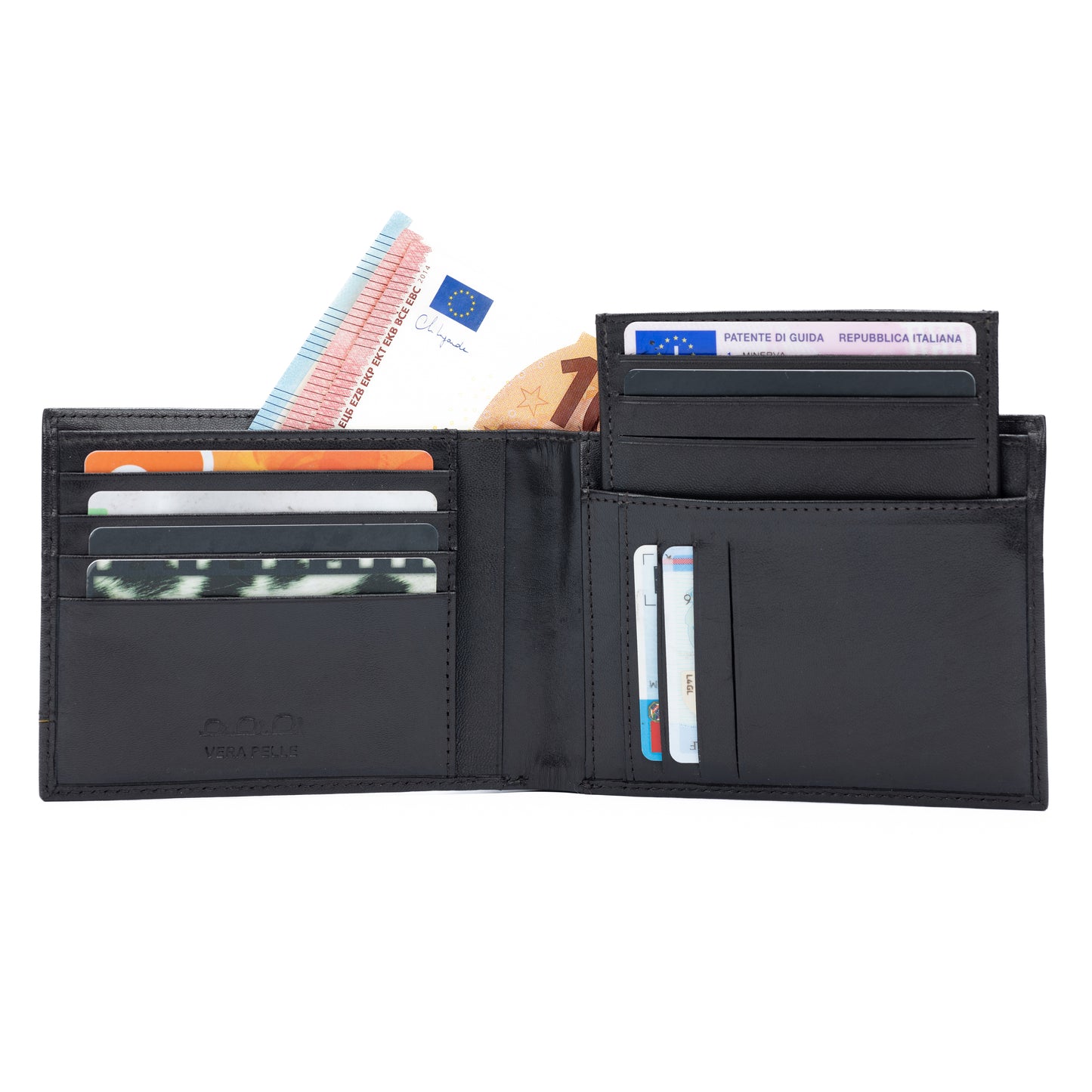 K11006BB | Men's Wallet in Genuine Leather Col. Testa Moro