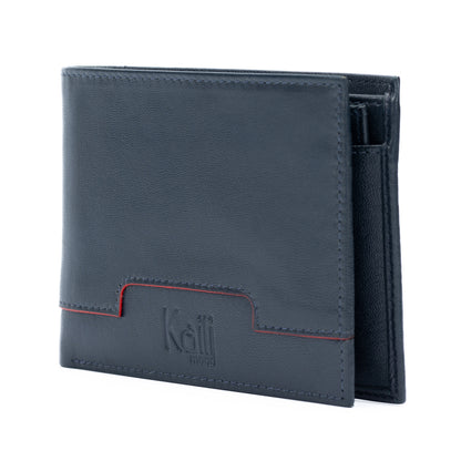 K11006DB | Men's Wallet in Genuine Leather Col. Blue