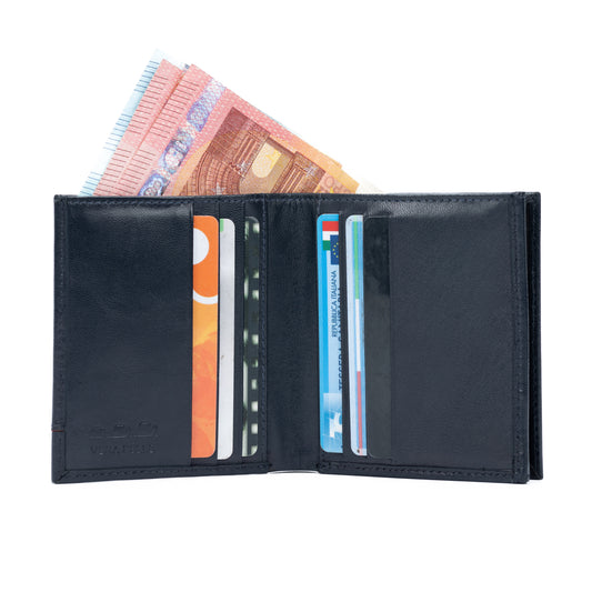 K11025DB | Men's Wallet in Genuine Leather Col. Blue