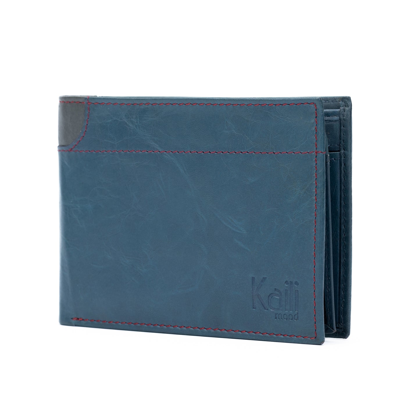 K11104DB | Men's Wallet in Genuine Leather Col. Blue