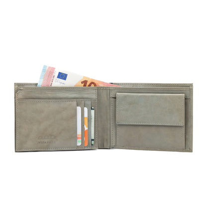 K11104FB | Men's Wallet in Genuine Leather Col. Grey